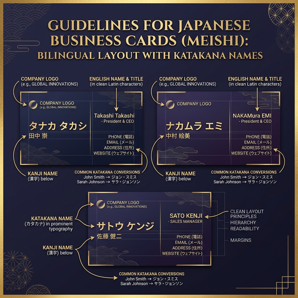 Katakana Names on Business Cards